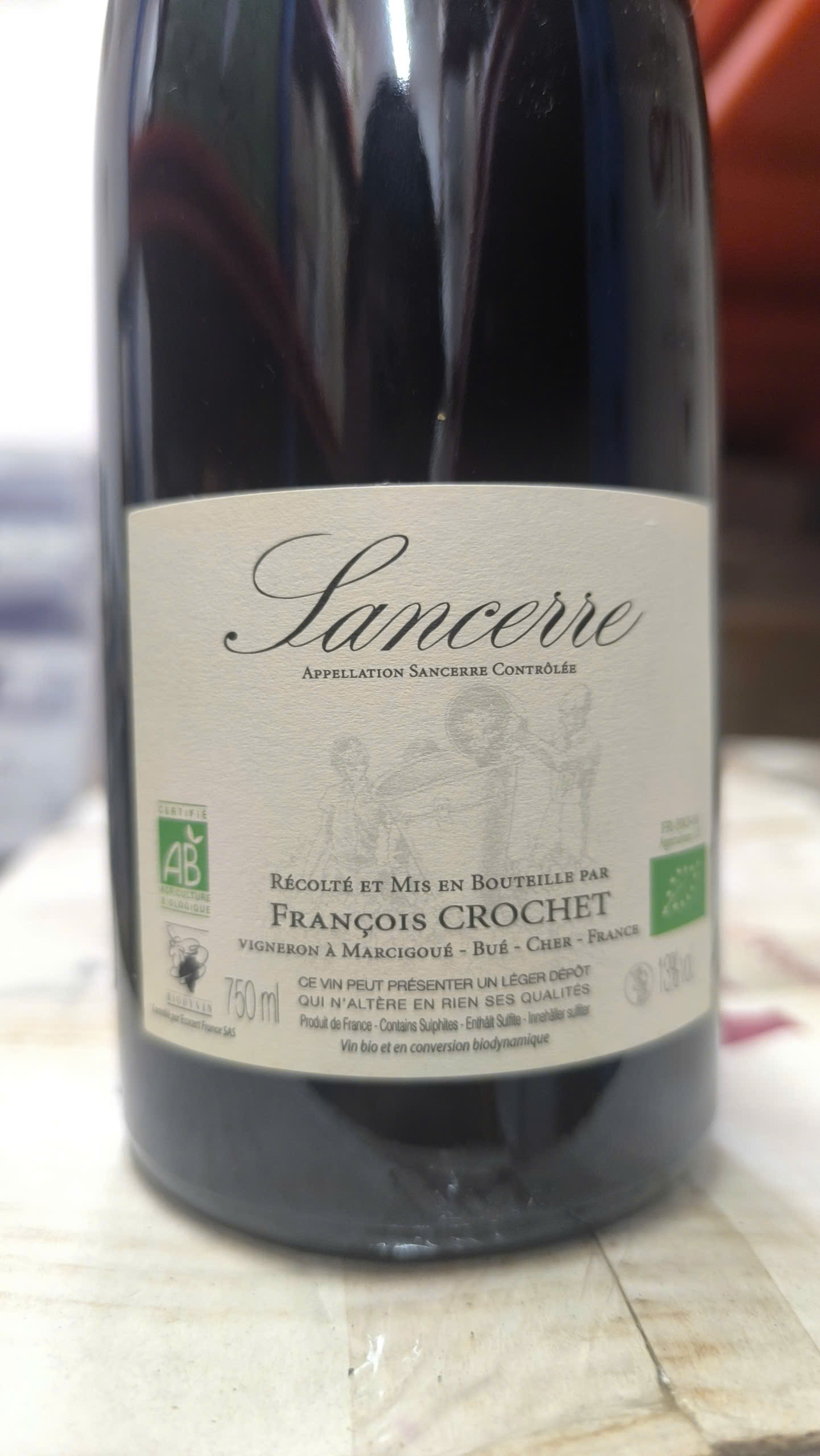 francois crochet sancerre red - back label